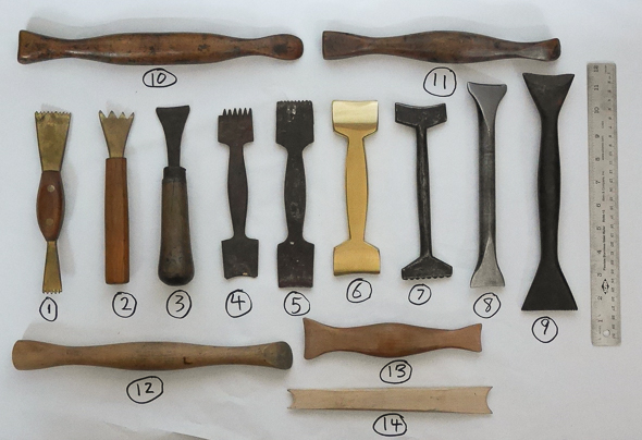 antique bookbinding tools – Peachey Conservation